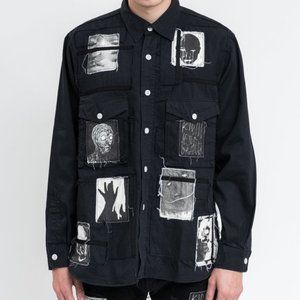 $1100 KIDILL × EDWIN 2021AW Patch Denim Shirt